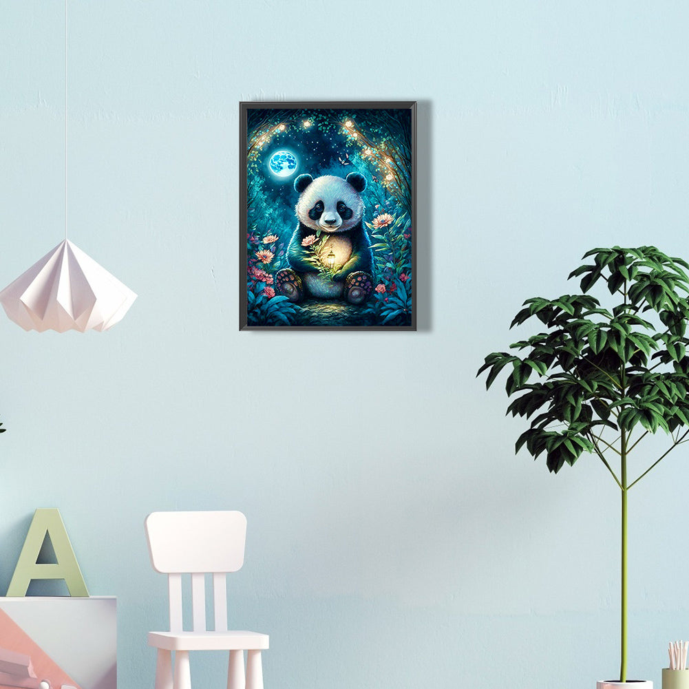 Moonlight Panda - Full Round Drill Diamond Painting 30*40CM