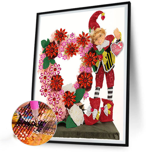 Valentine Elf - Special Shaped Drill Diamond Painting 30*40CM