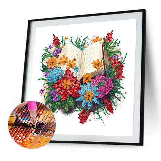 Art Flower Book - Special Shaped Drill Diamond Painting 30*30CM