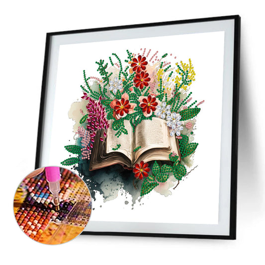 Art Flower Book - Special Shaped Drill Diamond Painting 30*30CM