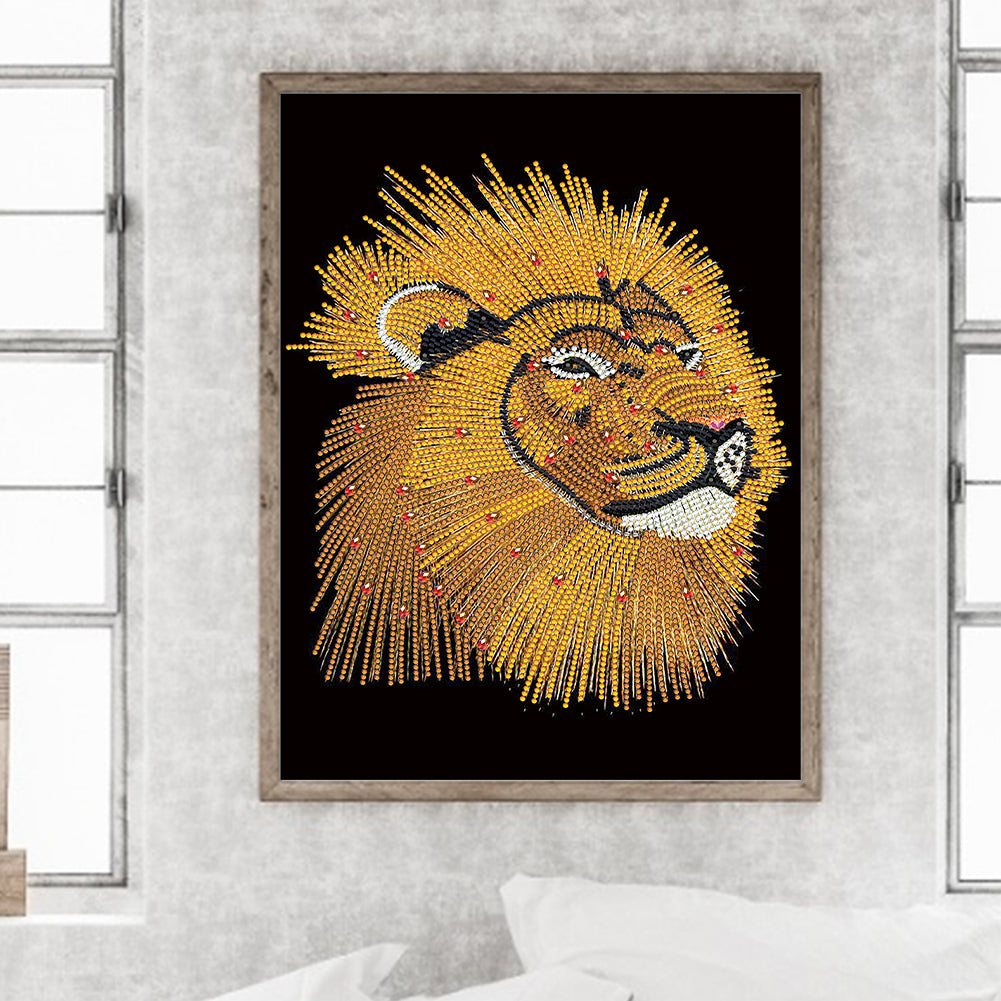Lion - Special Shaped Drill Diamond Painting 30*40CM