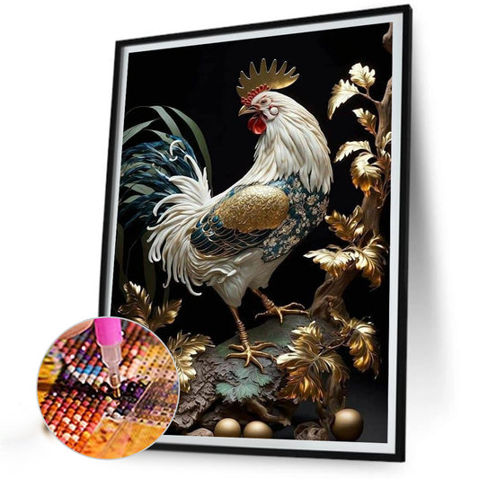 Golden Rooster - Full Round Drill Diamond Painting 30*40CM