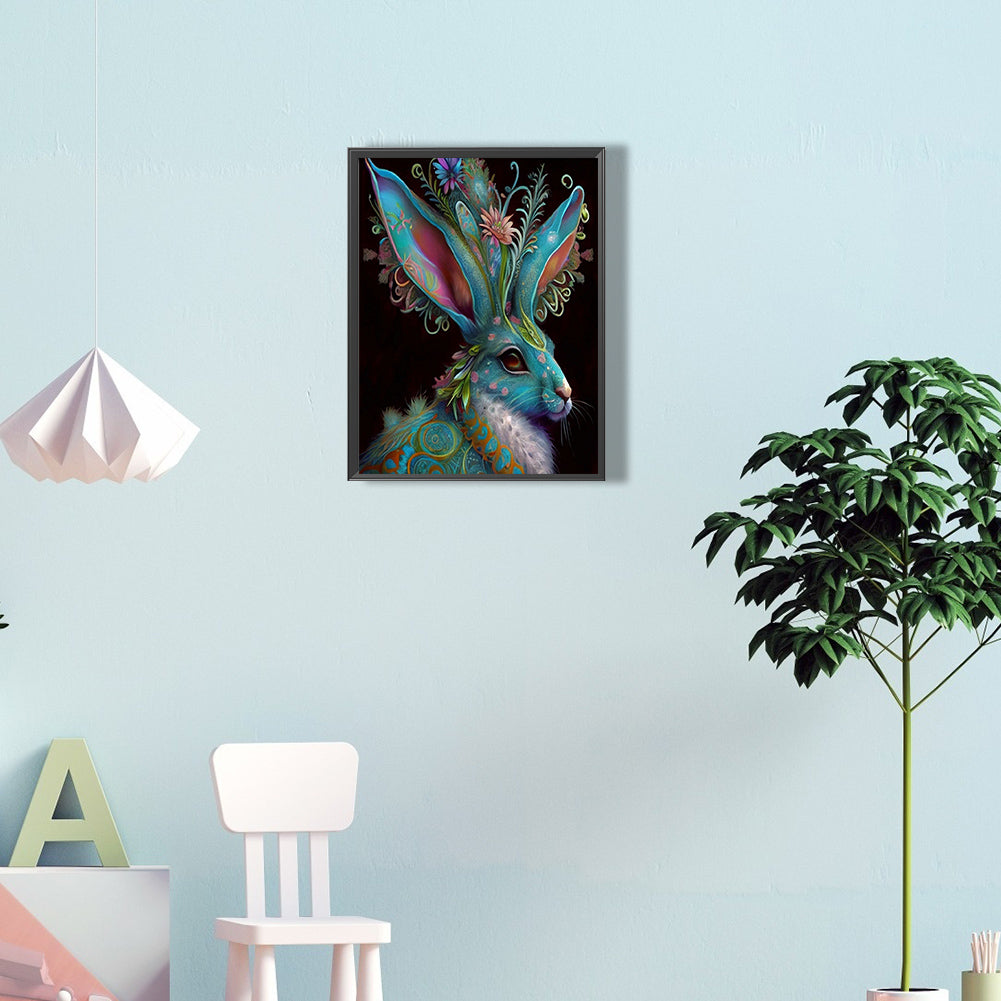 Painted Rabbit - Full Round Drill Diamond Painting 30*40CM
