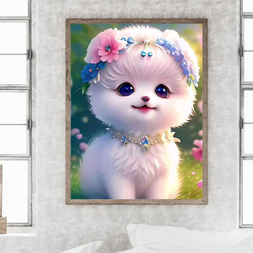 Cute Puppy - Full Square Drill Diamond Painting 30*40CM