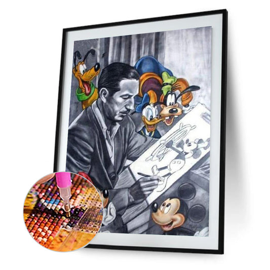 Walt Disney Is Creating - Full Round Drill Diamond Painting 40*50CM