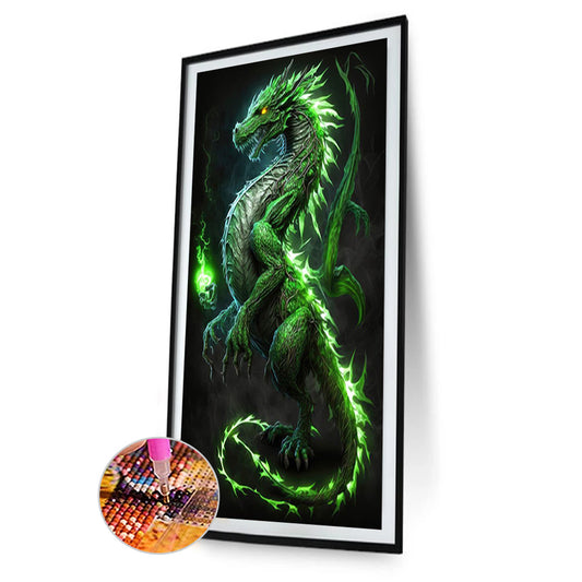 Green Dragon - Full Round Drill Diamond Painting 40*70CM