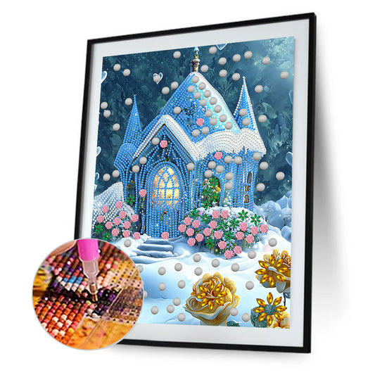 Dream Blue Carriage House - Special Shaped Drill Diamond Painting 30*40CM