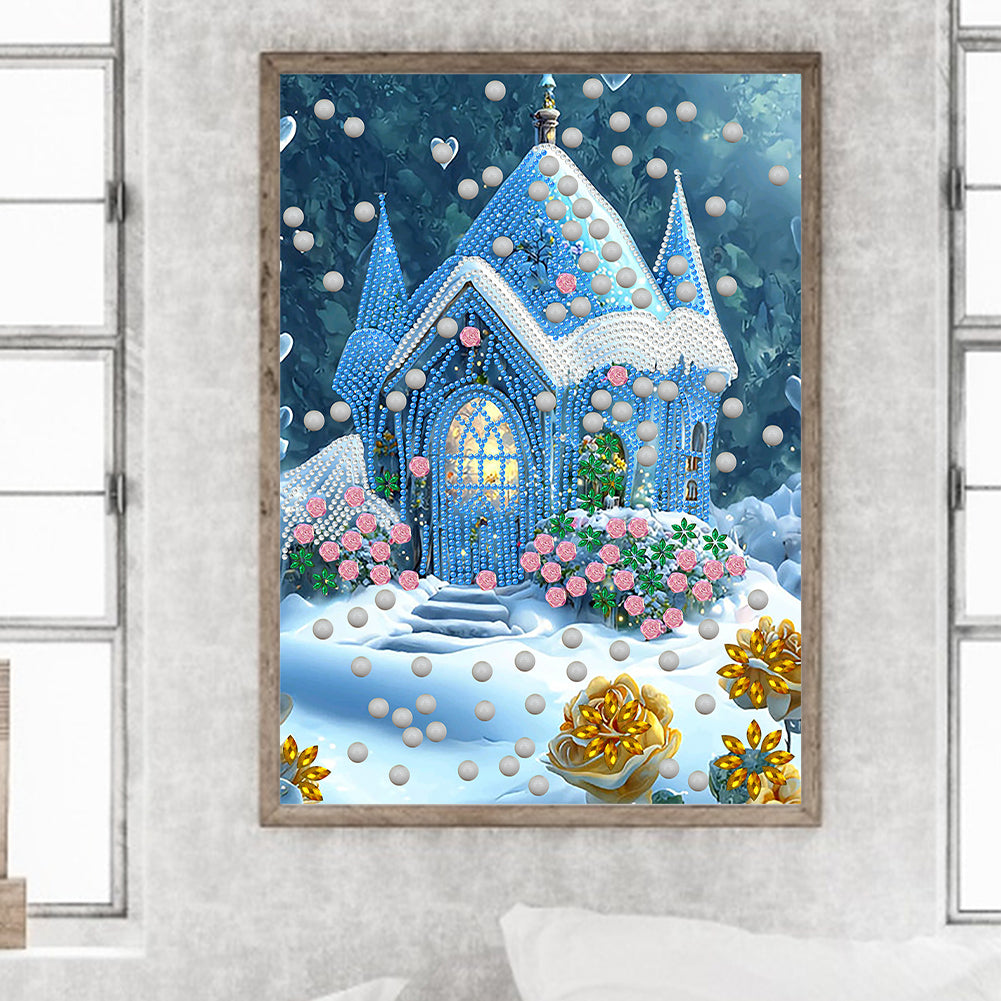Dream Blue Carriage House - Special Shaped Drill Diamond Painting 30*40CM