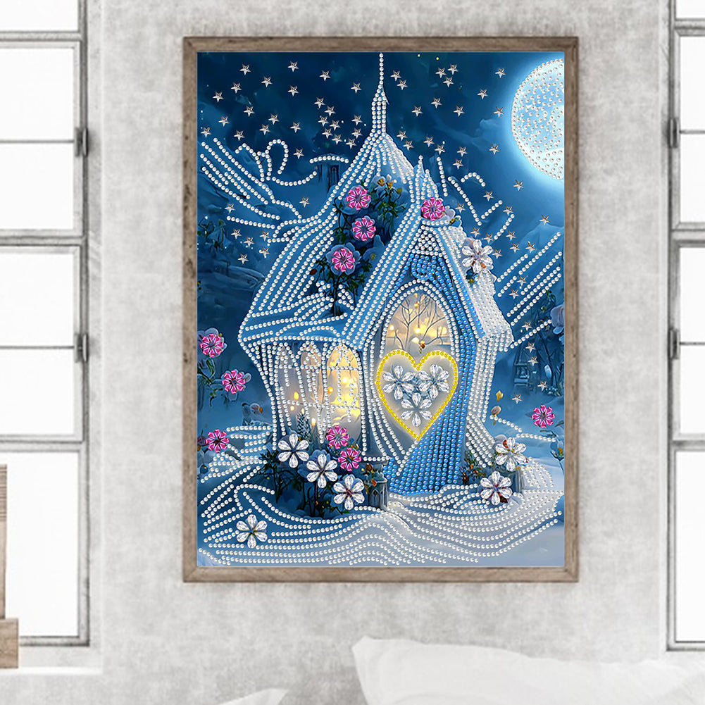 Dream Blue Carriage House - Special Shaped Drill Diamond Painting 30*40CM