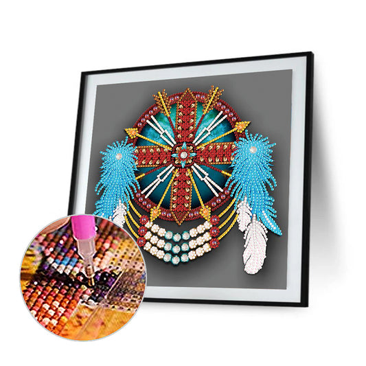Feather Dreamcatcher Mandala - Special Shaped Drill Diamond Painting 30*30CM