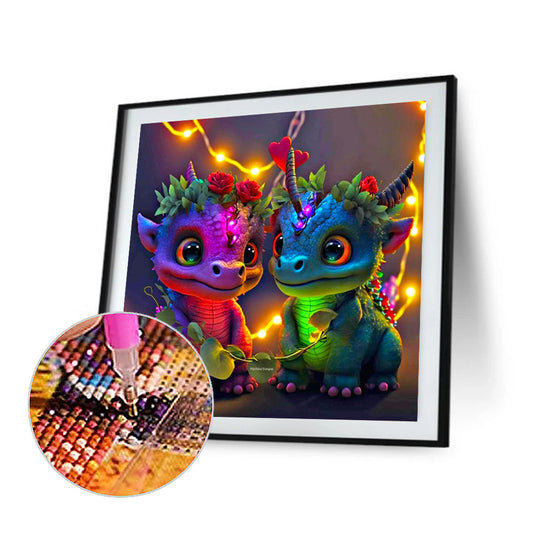 Colorful Pterodactyl Cartoon Series - Full Round Drill Diamond Painting 50*50CM