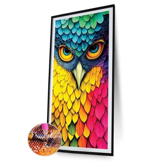 Colorful Owl - Full Round Drill Diamond Painting 40*70CM