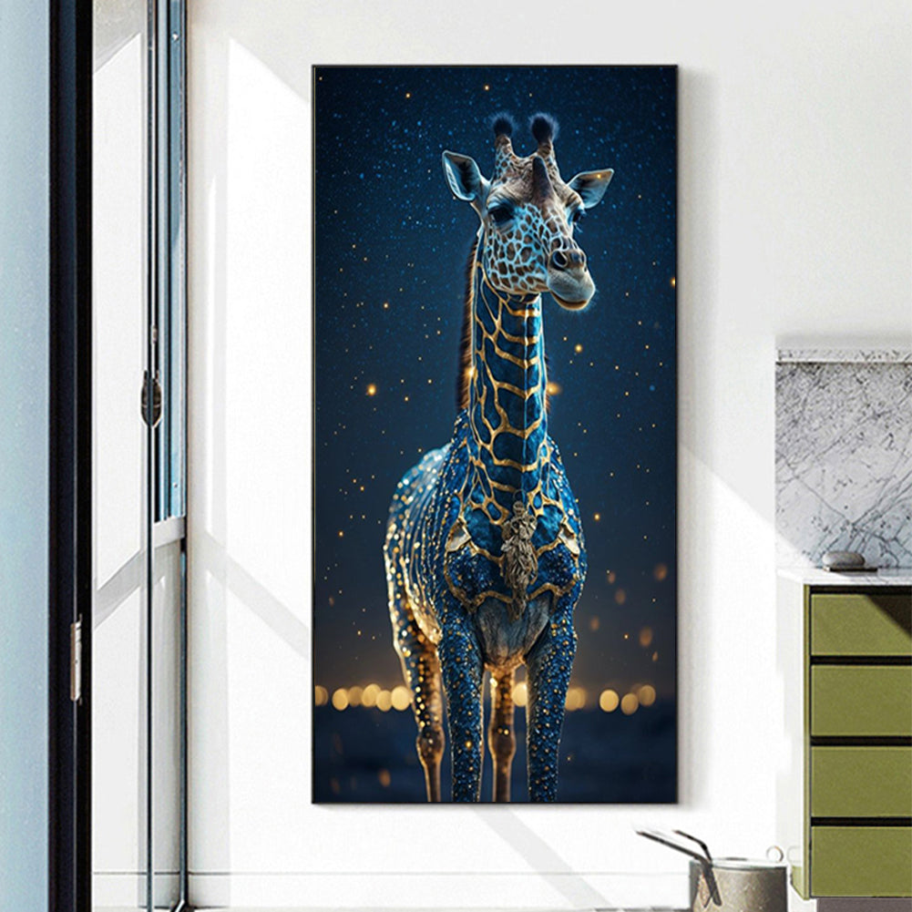 Giraffe Under The Starry Night - Full Round Drill Diamond Painting 40*80CM
