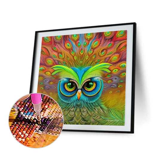 Owl - Full Round Drill Diamond Painting 30*30CM