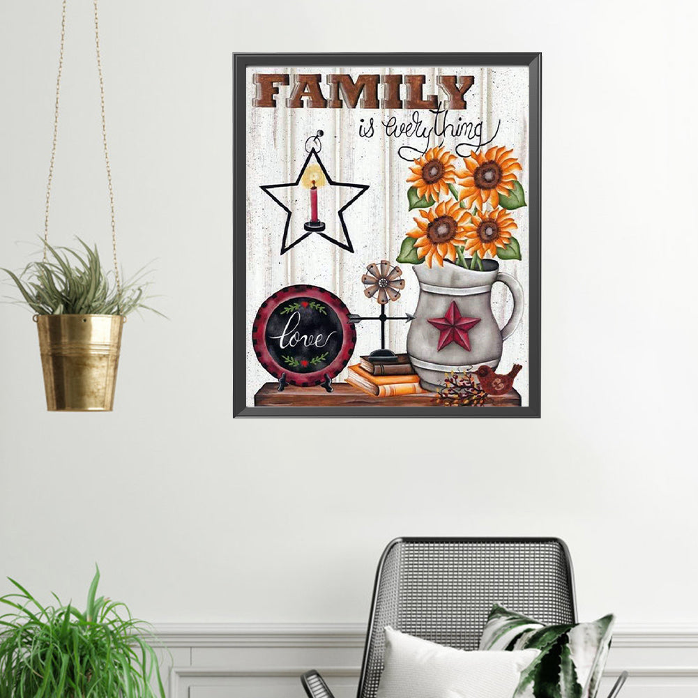 Family - Full Square Drill Diamond Painting 50*60CM