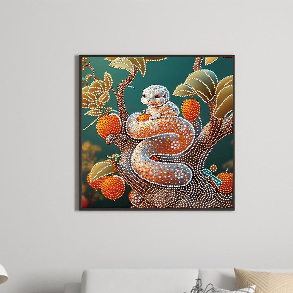 Little Decorative Snake - Full Round Drill Diamond Painting 30*30CM