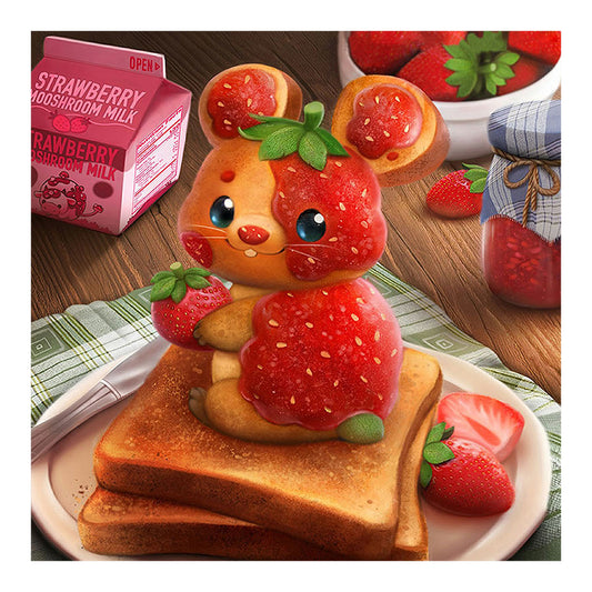 Strawberry Bunny Toast - Full Square Drill Diamond Painting 40*40CM