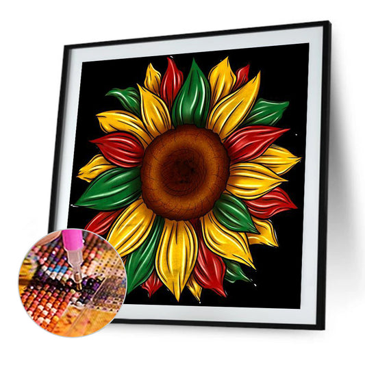 Artistic Sunflower - Full Round Drill Diamond Painting 30*30CM