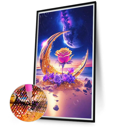 Moonlight Rose - Full Round Drill Diamond Painting 40*70CM
