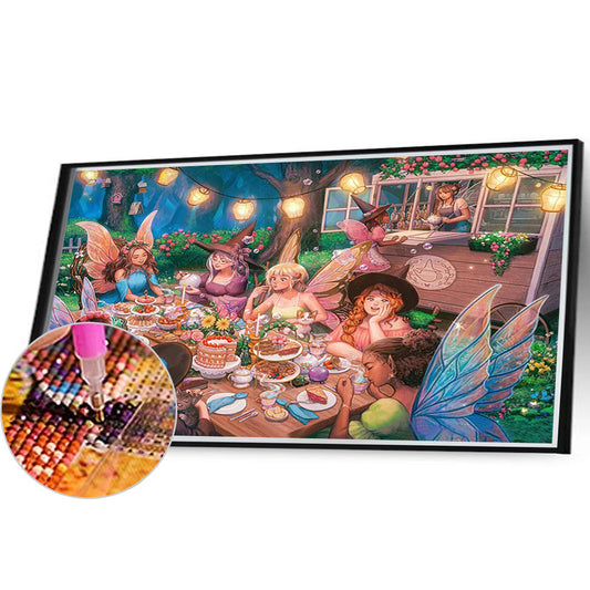 Elf Tea Party - Full Round Drill Diamond Painting 40*30CM