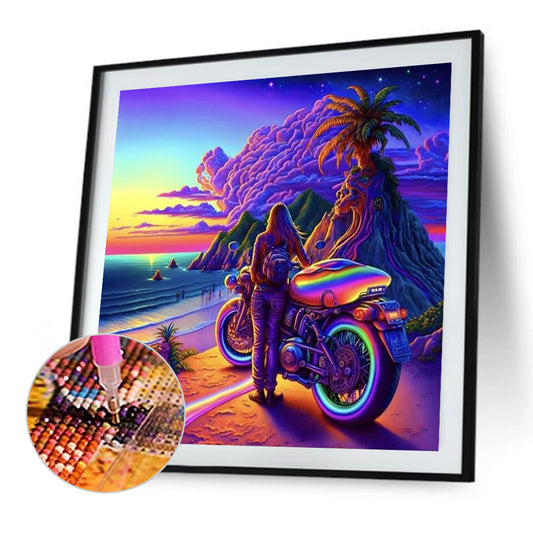 Colorful Cloud Road - Sailing - Full Round Drill Diamond Painting 40*40CM