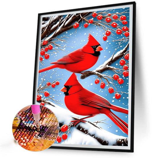 Cardinal - Full Round Drill Diamond Painting 30*40CM