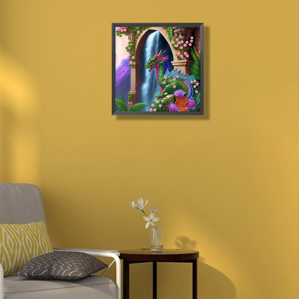 Dragon - Special Shaped Drill Diamond Painting 35*35CM