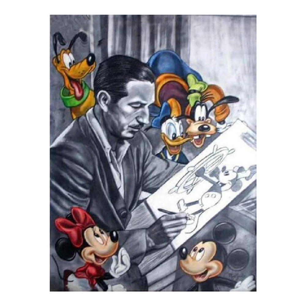 Walt Disney Is Creating - Full Round Drill Diamond Painting 35*45CM