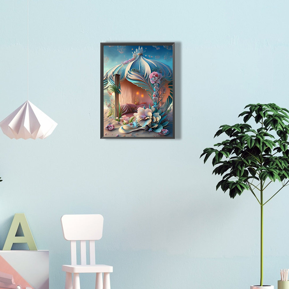 Shell Gazebo - Full Round Drill Diamond Painting 30*40CM