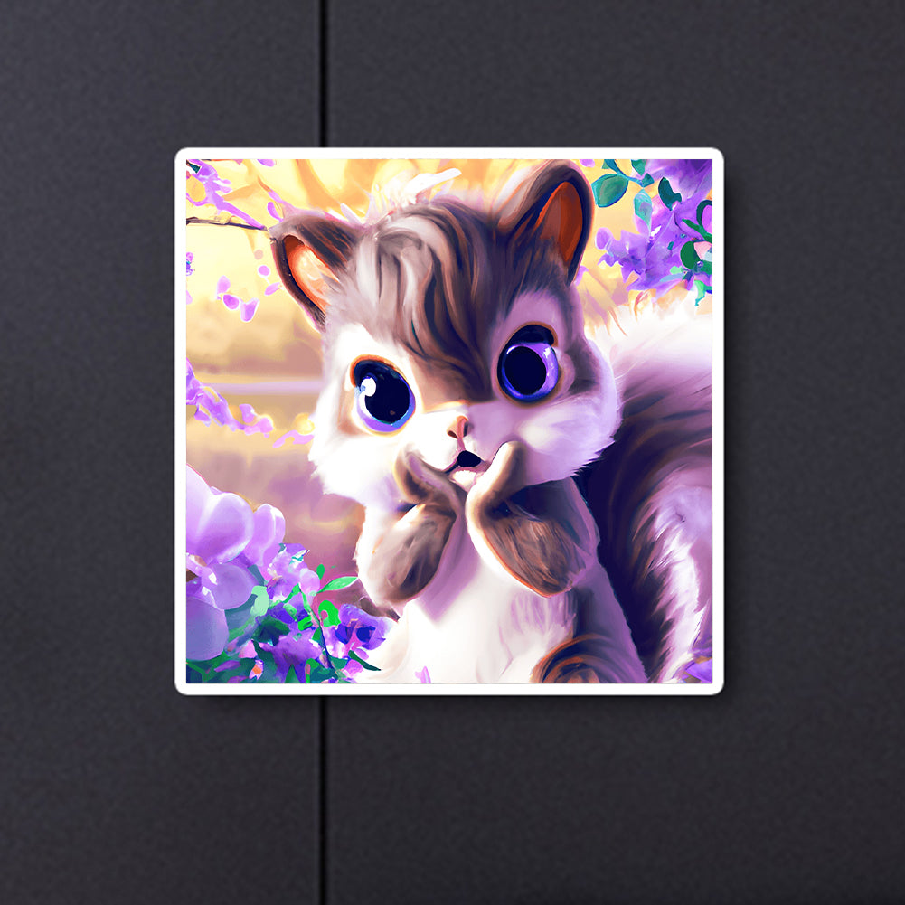 Colorful Little Animal Squirrel - Full Round Drill Diamond Painting 30*30CM