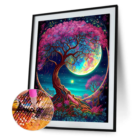 Moonlight Tree Of Life - Full Round Drill Diamond Painting 30*40CM