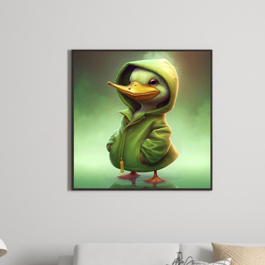Duckling In Sweater - Full Round Drill Diamond Painting 30*30CM