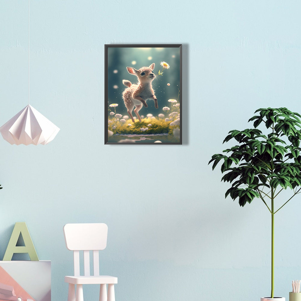 Deer - Full Round Drill Diamond Painting 30*40CM