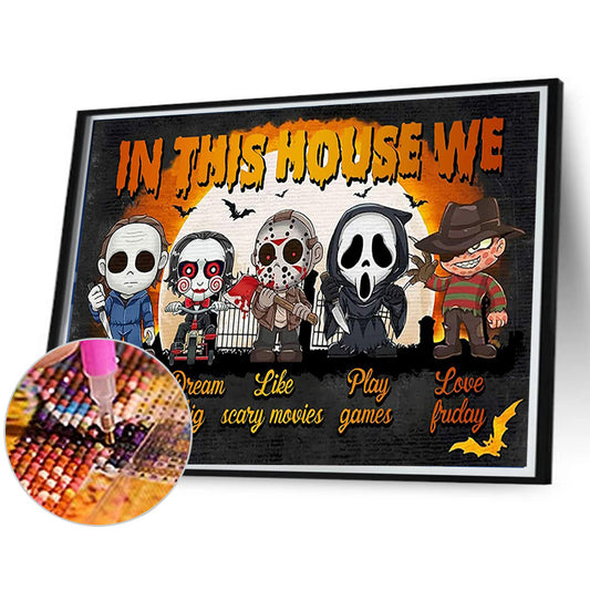 Horror Movie - Full Round Drill Diamond Painting 40*30CM