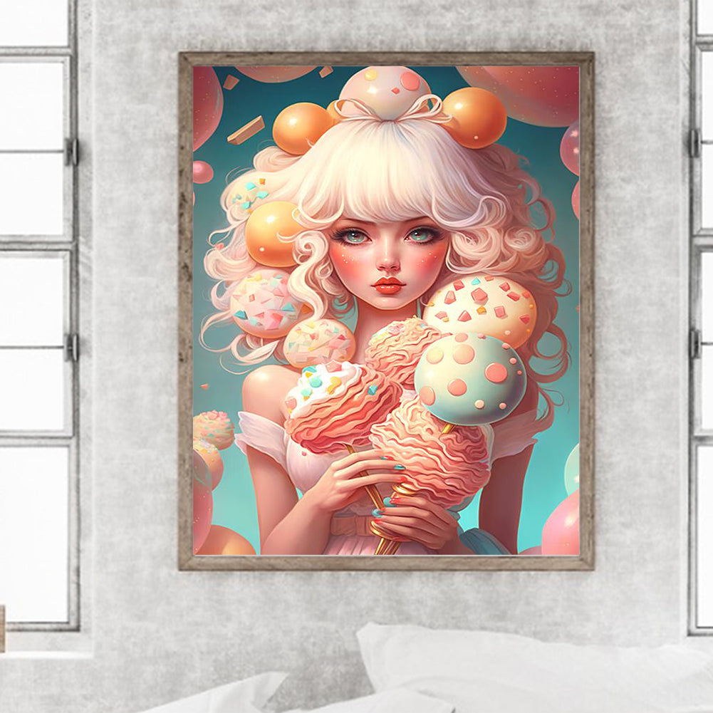 Candy Colored Girl - Full Square Drill Diamond Painting 40*50CM