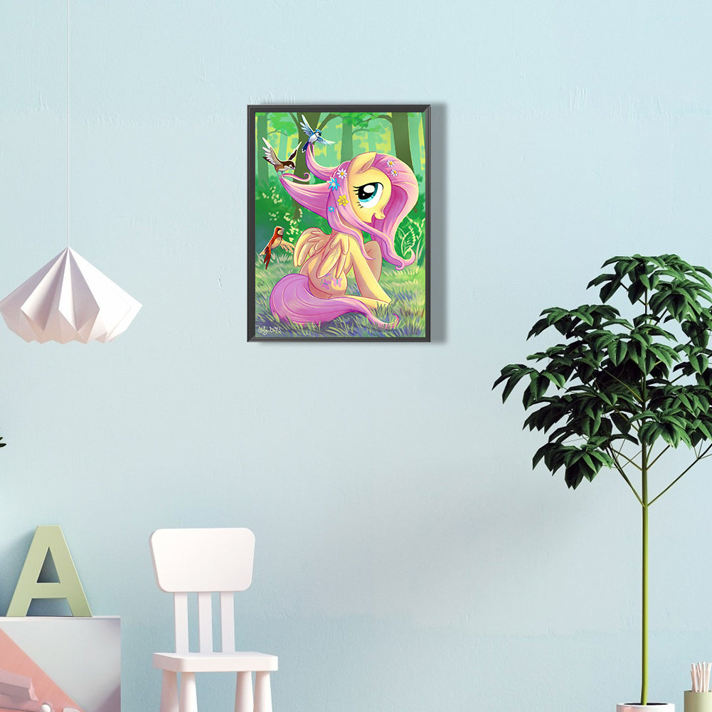 Rourou Playing With The Birds - Full Round Drill Diamond Painting 30*40CM