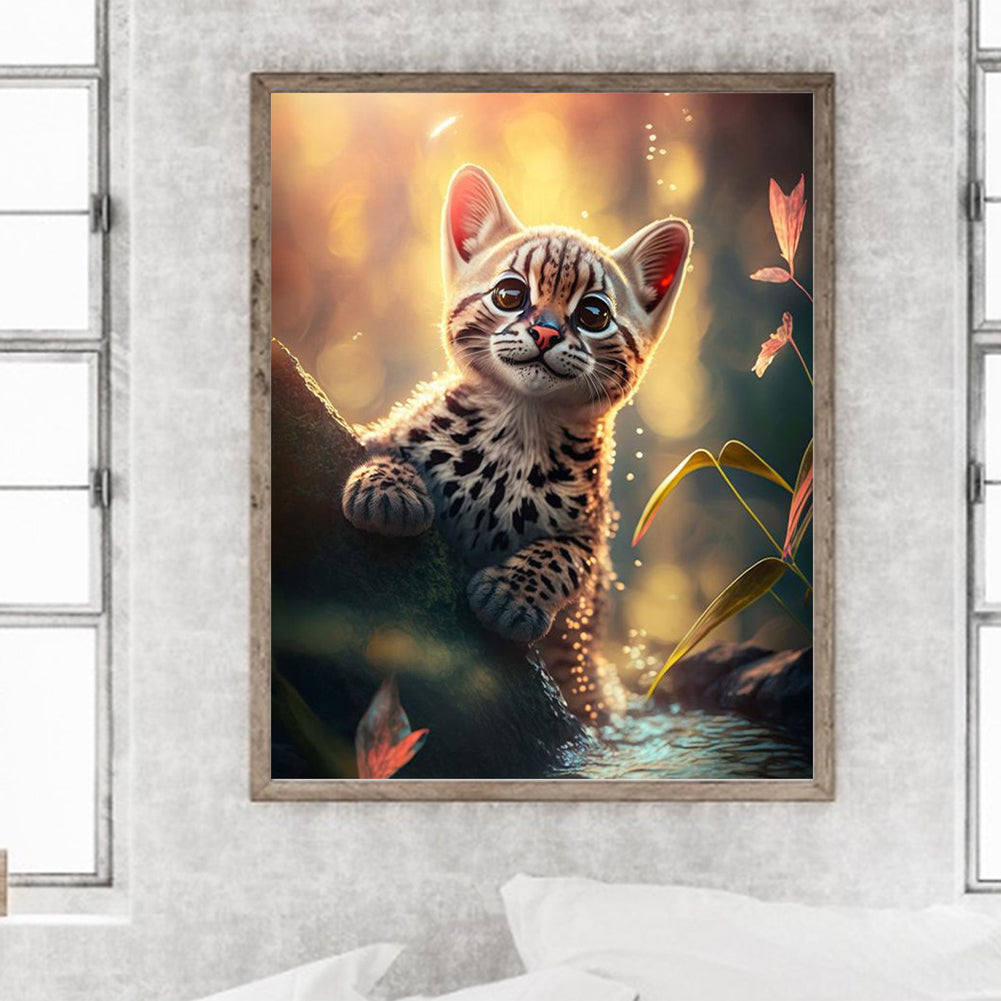 Little Cheetah - Full Square Drill Diamond Painting 40*50CM
