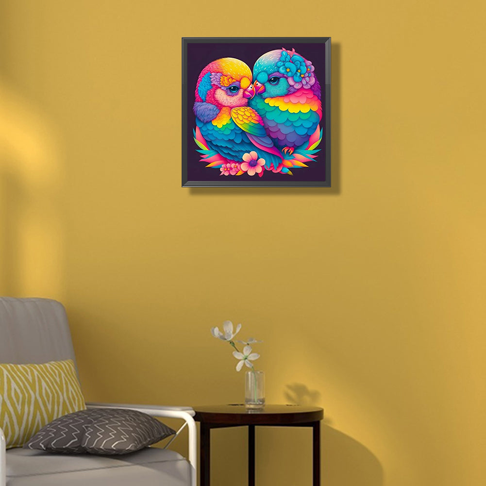 Colorful Parrot - Full Round Drill Diamond Painting 30*30CM