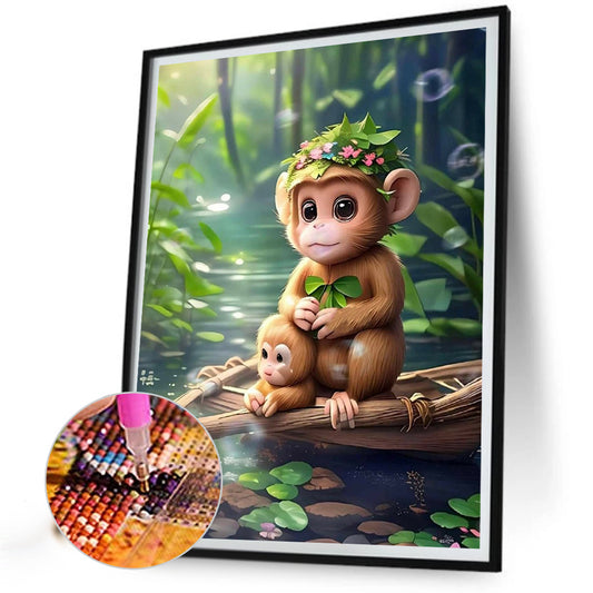 Animals In The Jungle - Full Round Drill Diamond Painting 30*40CM
