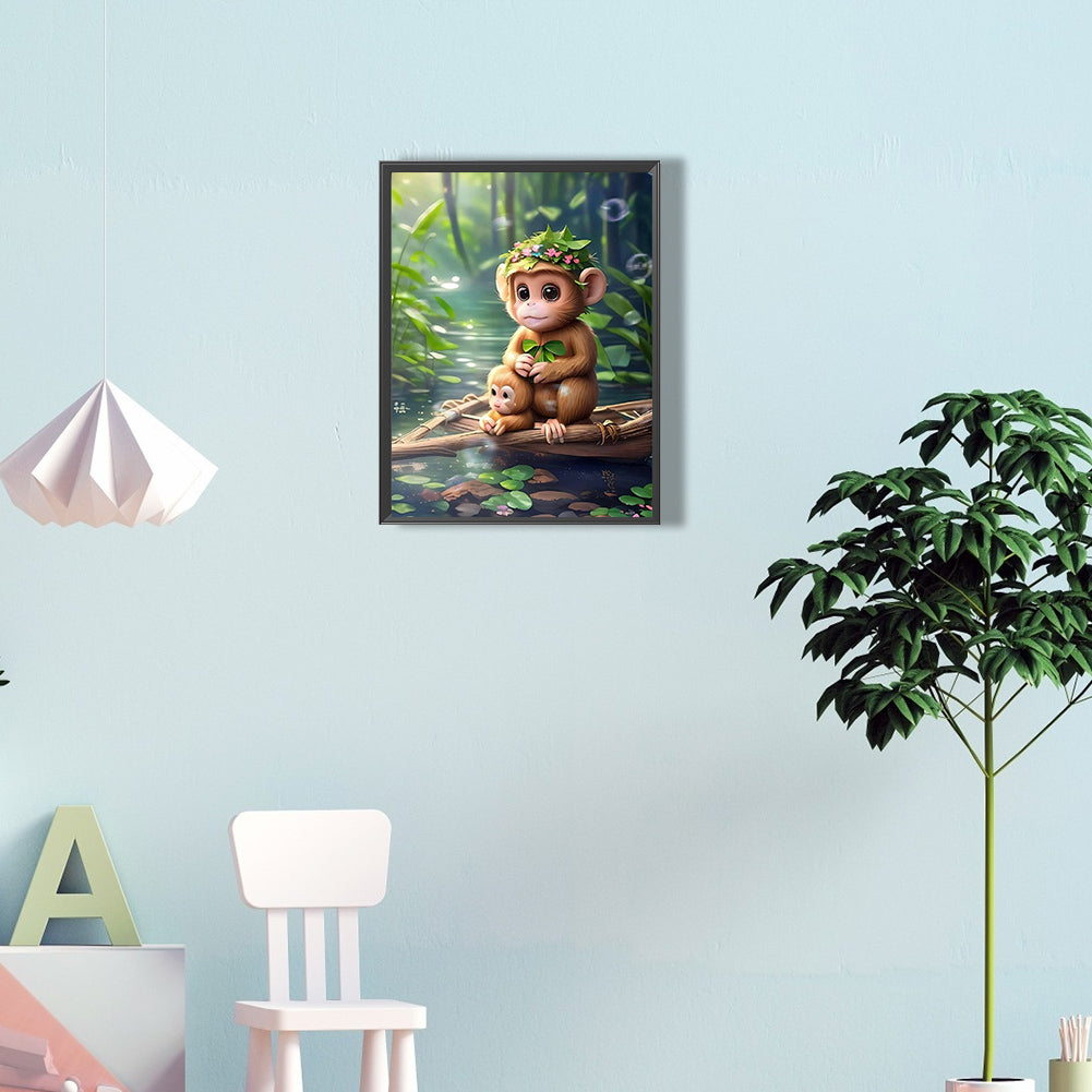 Animals In The Jungle - Full Round Drill Diamond Painting 30*40CM