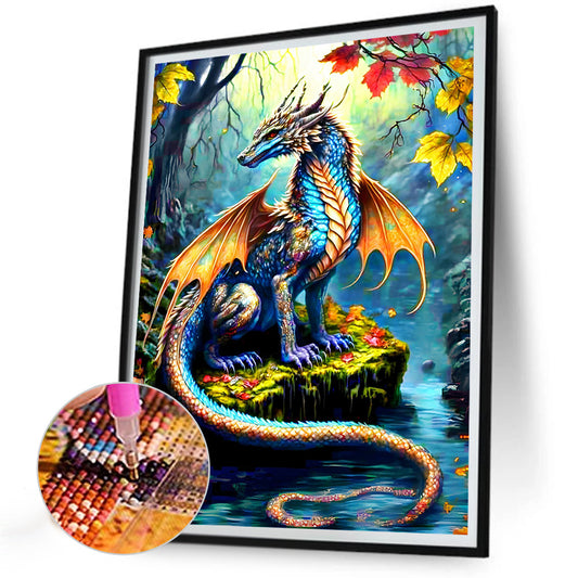 Little Dragon - Full Round Drill Diamond Painting 30*40CM
