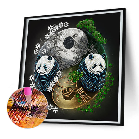 Tai Chi Yin Yang Panda - Special Shaped Drill Diamond Painting 30*30CM