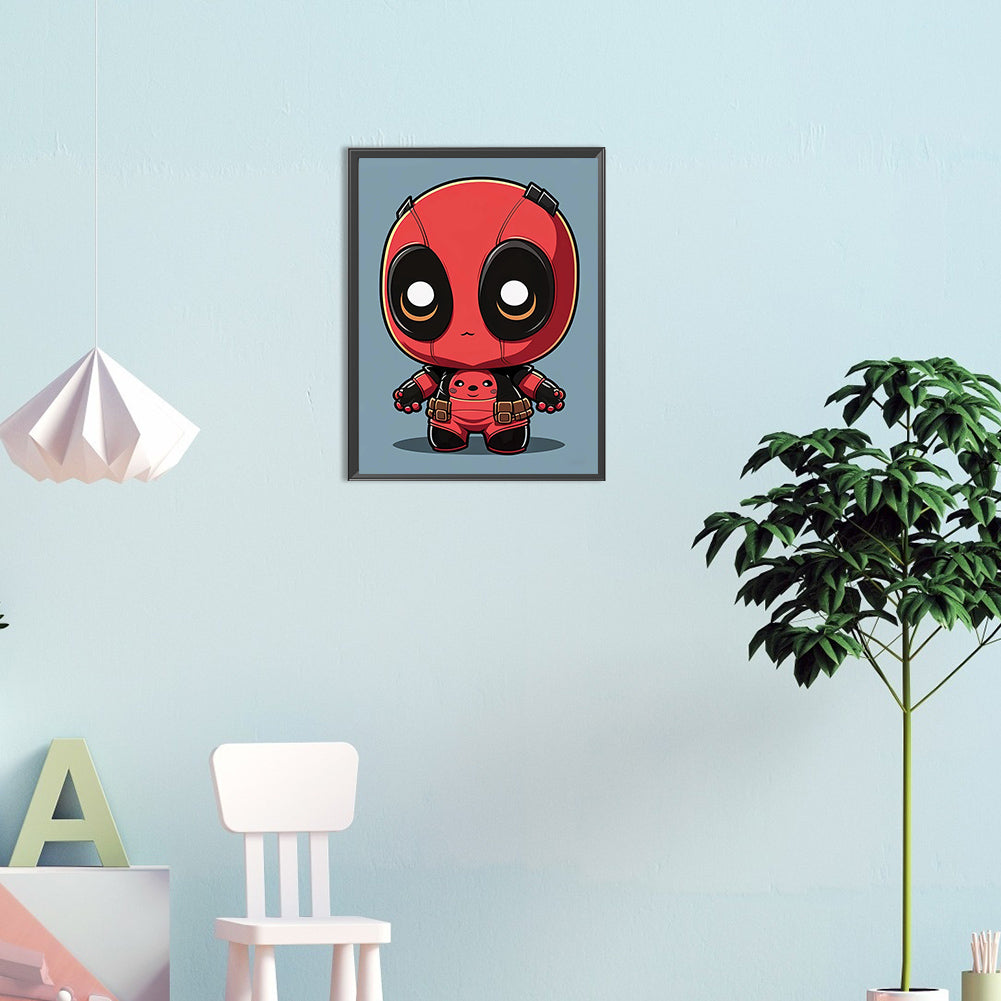 Q Version Deadpool - Full Round Drill Diamond Painting 30*40CM