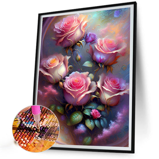 Bouquet Of Roses - Full Round Drill Diamond Painting 30*40CM