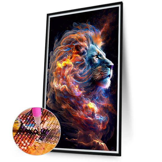 Lion - Full Round Drill Diamond Painting 40*70CM