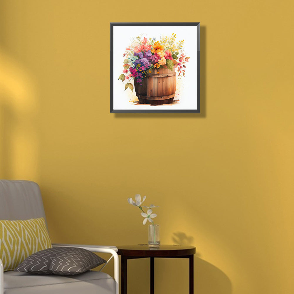 Watercolor Bouquet - Full Round Drill Diamond Painting 30*30CM