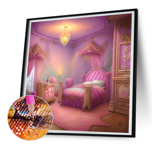 Princess Bedroom - Full Round Drill Diamond Painting 30*30CM