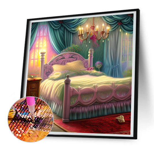 Princess Bedroom - Full Round Drill Diamond Painting 30*30CM