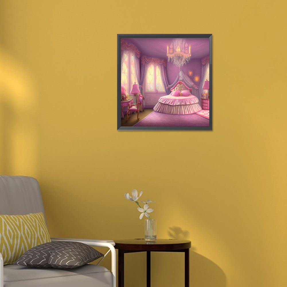 Princess Bedroom - Full Round Drill Diamond Painting 30*30CM