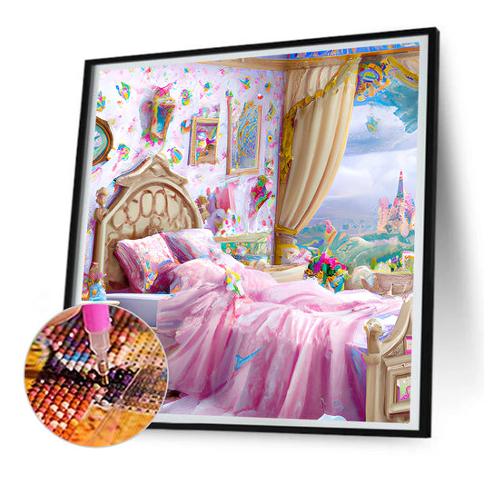Princess Bedroom - Full Round Drill Diamond Painting 30*30CM